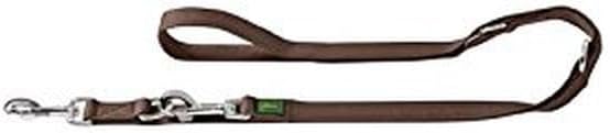 HUNTER verstellbare Hundefuehrleine Nylon 3-fach 20-200 cm rauchblau