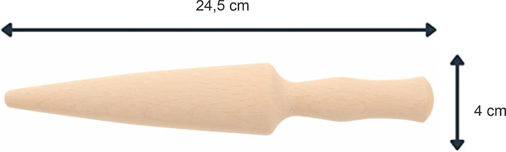 Teemando Marken Pflanzholz aus unbehandeltem Buchenholz 24,5 cm mit Skala