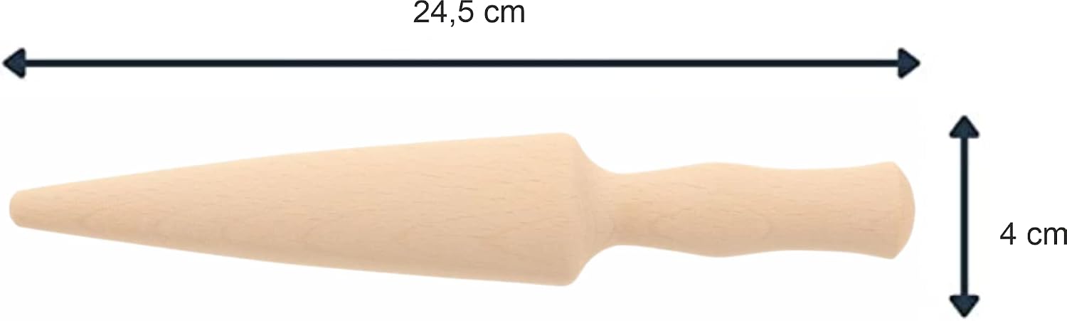 Teemando Marken Pflanzholz aus unbehandeltem Buchenholz 24,5 cm mit Skala