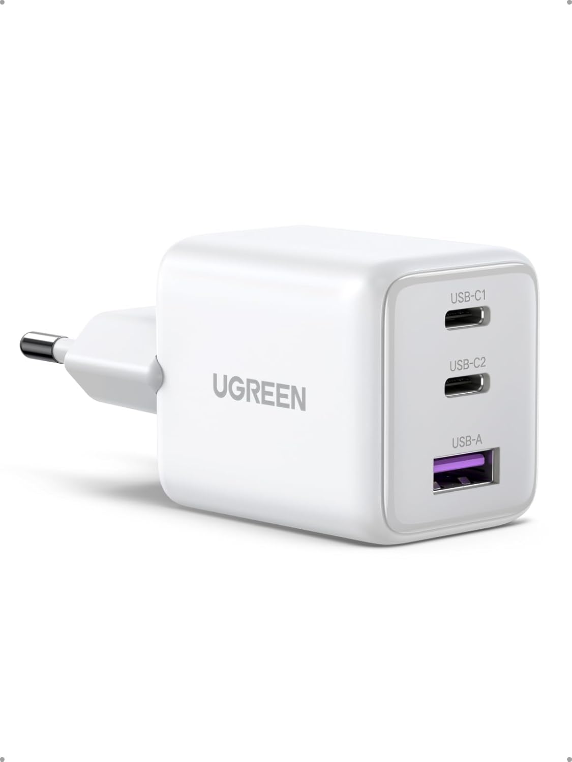 UGREEN 30W USB C Ladegeraet GaN II 3‑Port PD Schnellladegeraet schwarz
