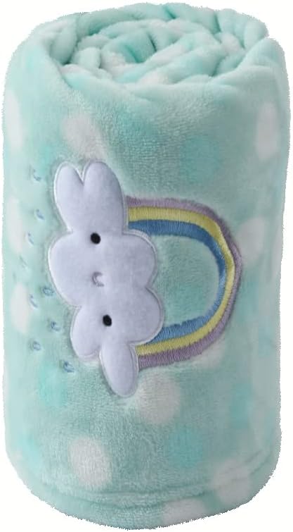 CREVENT Fleece-Decke 75x100 cm Maedchen Kinderbett Kinderwagen rosa Katze