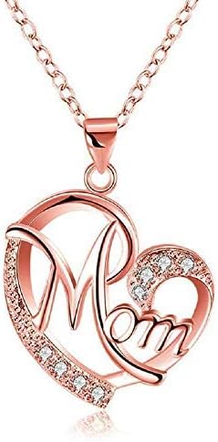 Halskette Muttertag Herz Anhaenger Diamant verschiedene Farben Geschenk fuer Mama
