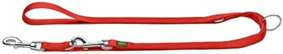 HUNTER verstellbare Hundefuehrleine Nylon 3-fach 20-200 cm rauchblau