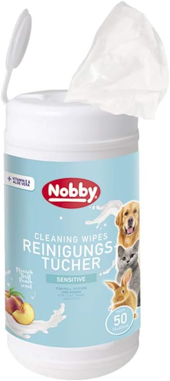 Nobby Reinigungstuecher in Spenderdose 50 Stueck Universal fuer Tiere