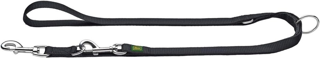 HUNTER verstellbare Hundefuehrleine Nylon 3-fach 20-200 cm rauchblau