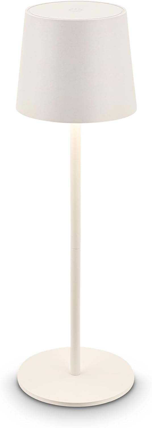 Briloner LED Tischlampe kabellos dimmbar Touch Akku IP44 beige 11x34,5 cm