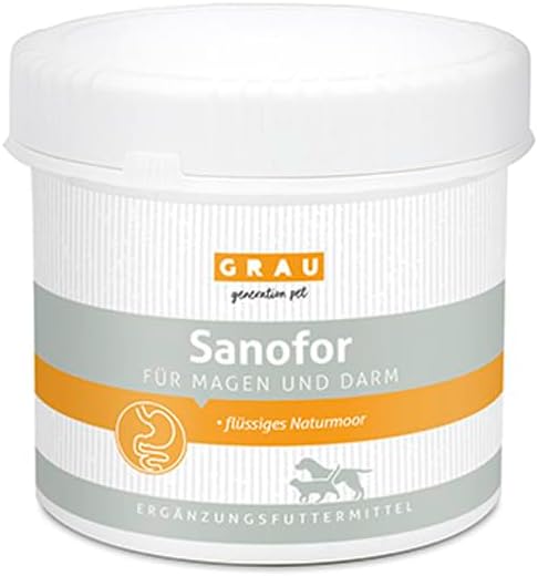 Sanofor GRAU Heilmoor Pulver 500 g für Hunde Katzen Aufbau Darmflora Ergänzungsf