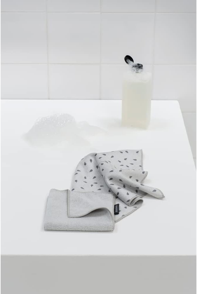 Brabantia Mikrofaser Geschirrhandtuch 2er Set 30×30 cm Dunkelgrau