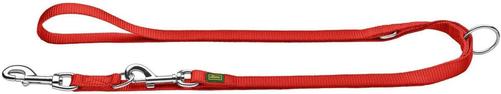 HUNTER verstellbare Hundefuehrleine Nylon 3-fach 20-200 cm rauchblau