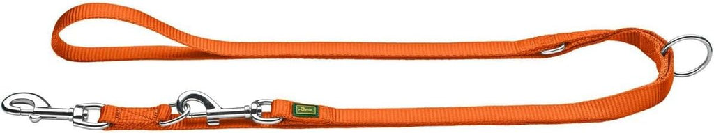 HUNTER verstellbare Hundefuehrleine Nylon 3-fach 20-200 cm rauchblau