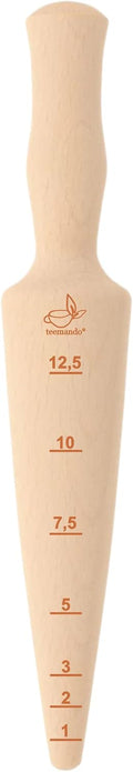 Teemando Marken Pflanzholz aus unbehandeltem Buchenholz 24,5 cm mit Skala