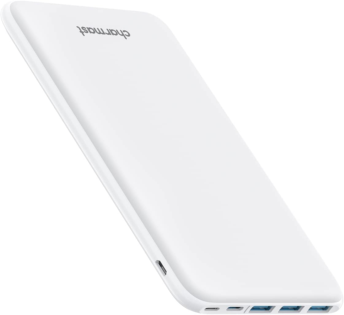 Charmast Powerbank 26800 mAh Slim mit 4 Ausgaengen, USB-C In/Out, kompatibel mit