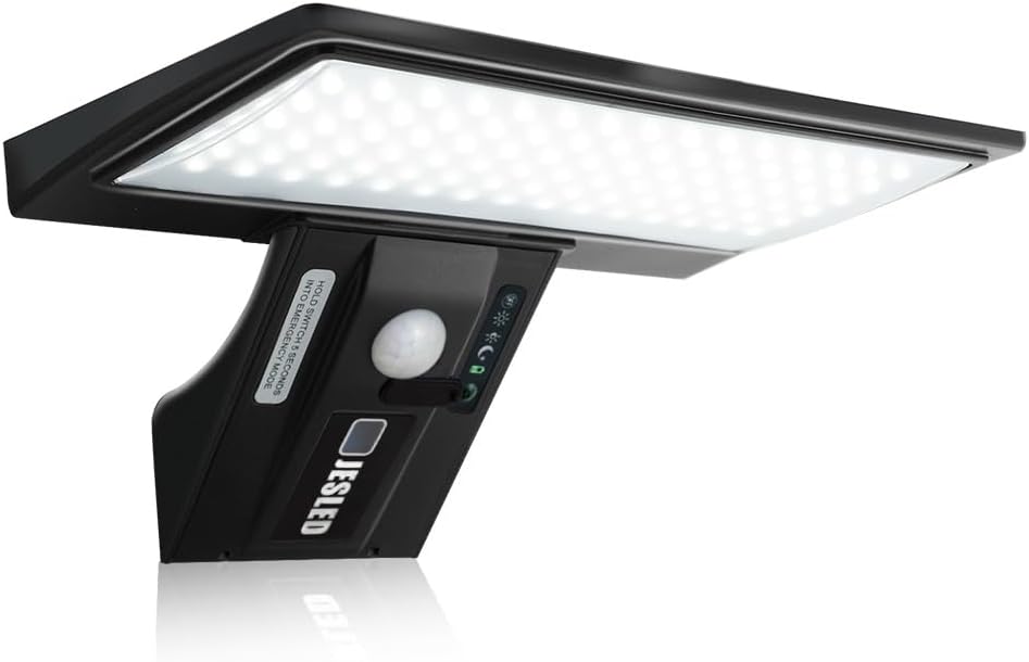 JESLED Solar Wandleuchte Aussen 90 LED mit Bewegungsmelder 4 Modi, 2 Stueck