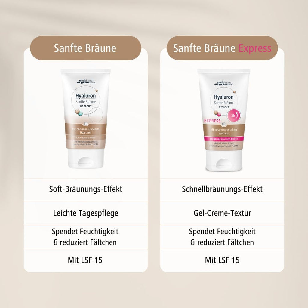 Hyaluron Gesichtspflege 50 ml sanfte natuerliche Braeune Feuchtigkeit Faeltchen