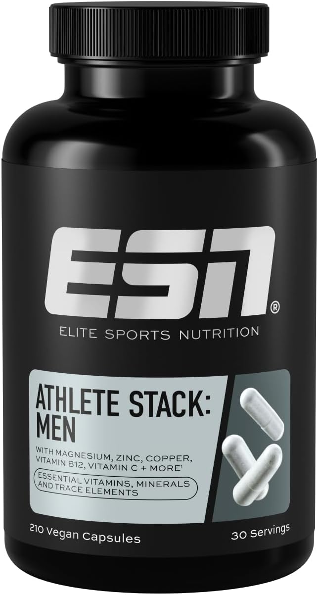 ESN Athlete Stack Men 2.0 210 Kapseln vegane Vitamine Mineralstoffe Made in Germ