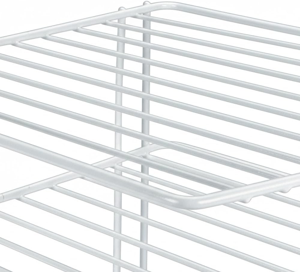 Eckschrank Organizer 2 Etagen Kuechenschrank Einsatz weiss 45cm-57cm