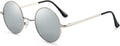 Polarisiert Sonnenbrille Herren Damen UV400 Metallrahmen rund Retro