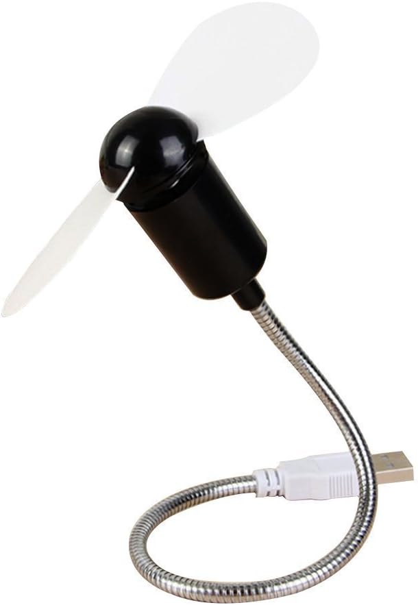 REY ELECTRONICA Mini USB Ventilator flexibel 17 cm leise fuer Buero Zuhause
