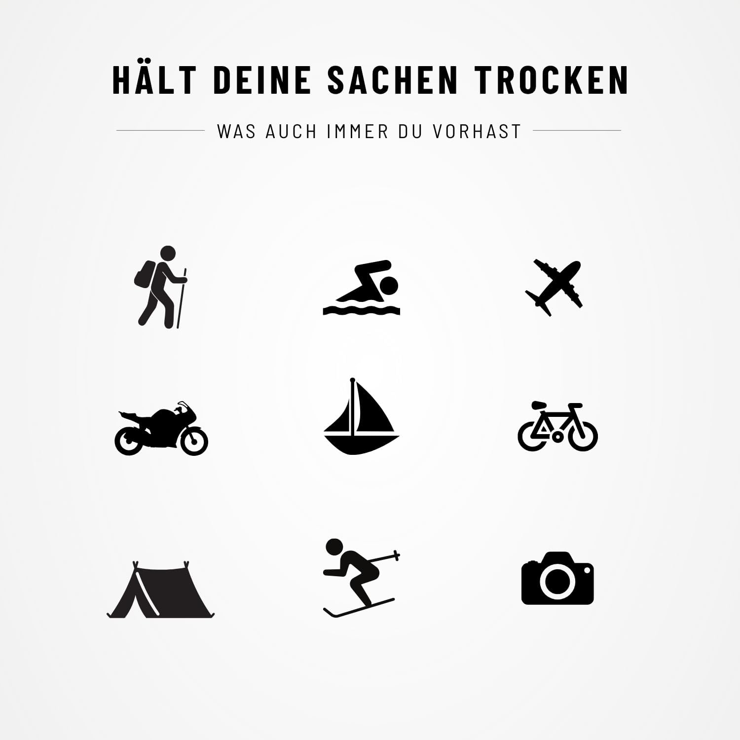 NORDKAMM Dry Bag // wasserdichter Packsack ROBIC® Nylon 10000 mm