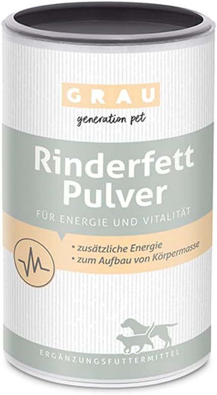 GRAU Rinderfettpulver 80% Fett 400 g Ergaenzungsfutter fuer Hunde und Katzen