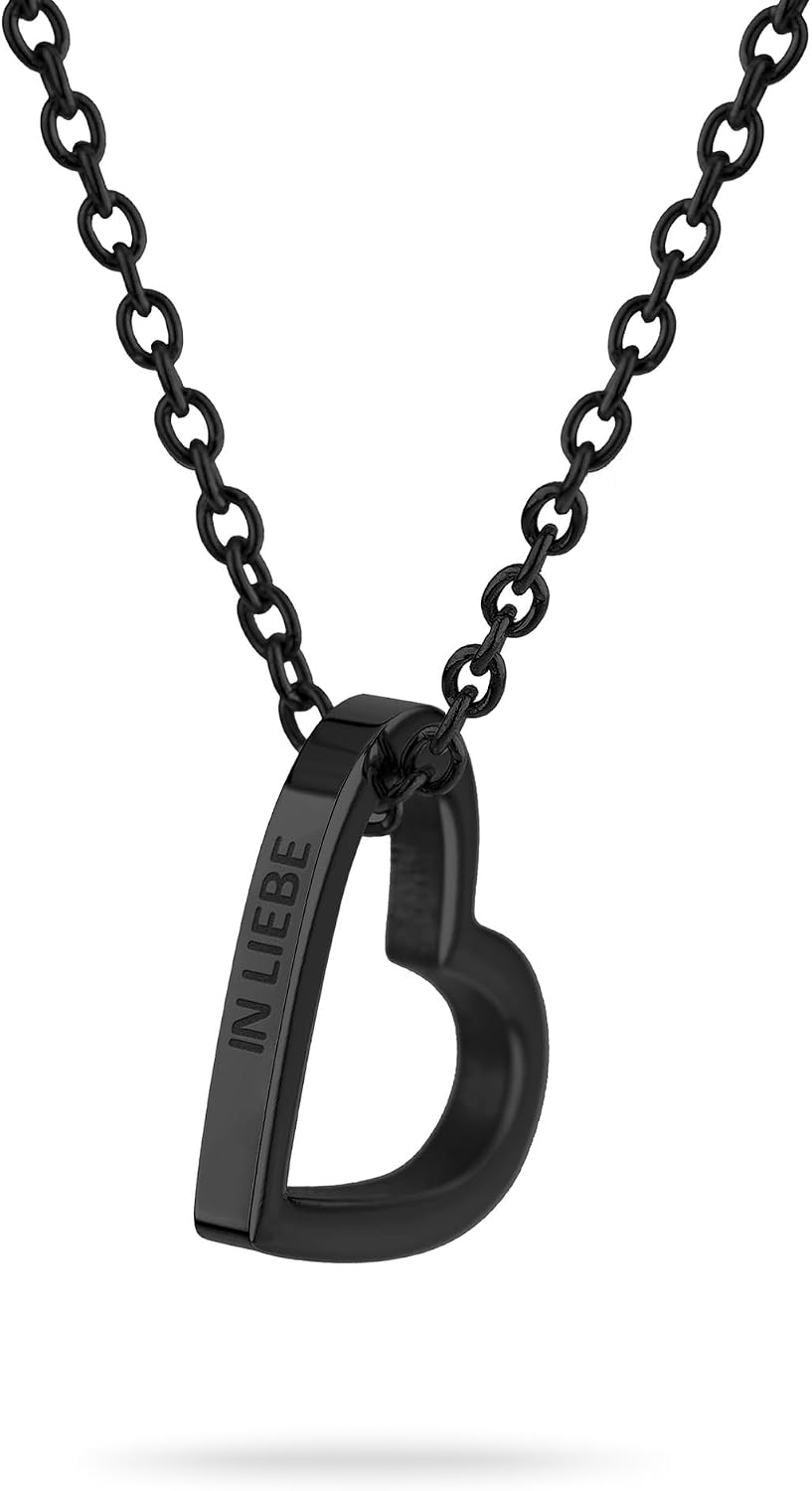 Liebeskind Berlin Damen Halskette Herzanhaenger Silber 45 cm
