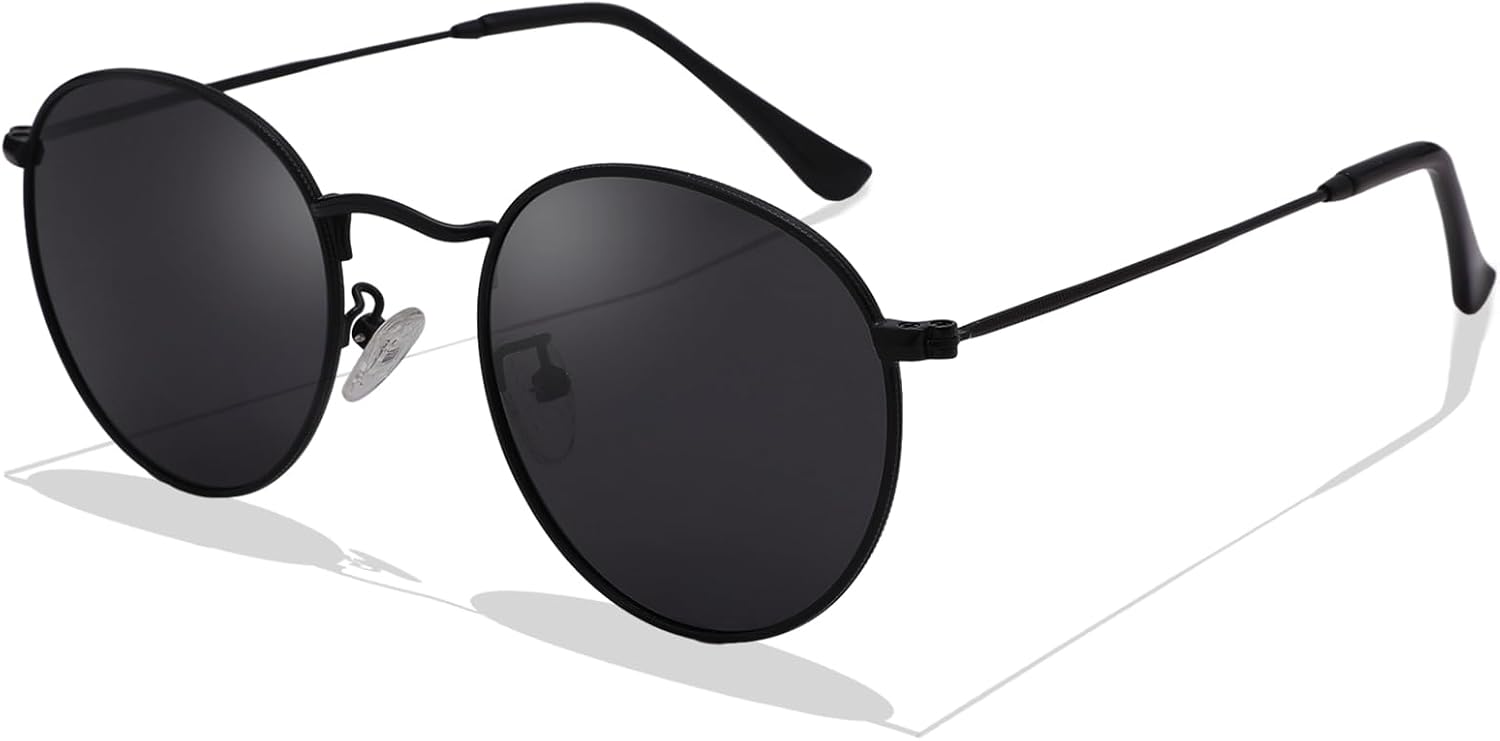 Retro Sonnenbrille rund UV400 polarisiert Herren Damen Vintage Unisex
