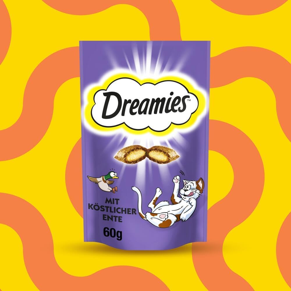 Dreamies Katzensnacks 12x60g () verschiedene Sorten Huhn Kaese Lachs