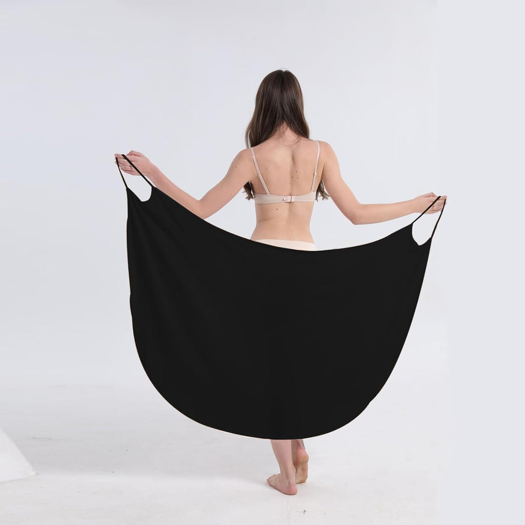 Damen Strandkleid Pareo Wickeltuch Rueckenfrei V-Ausschnitt lang Strandponcho