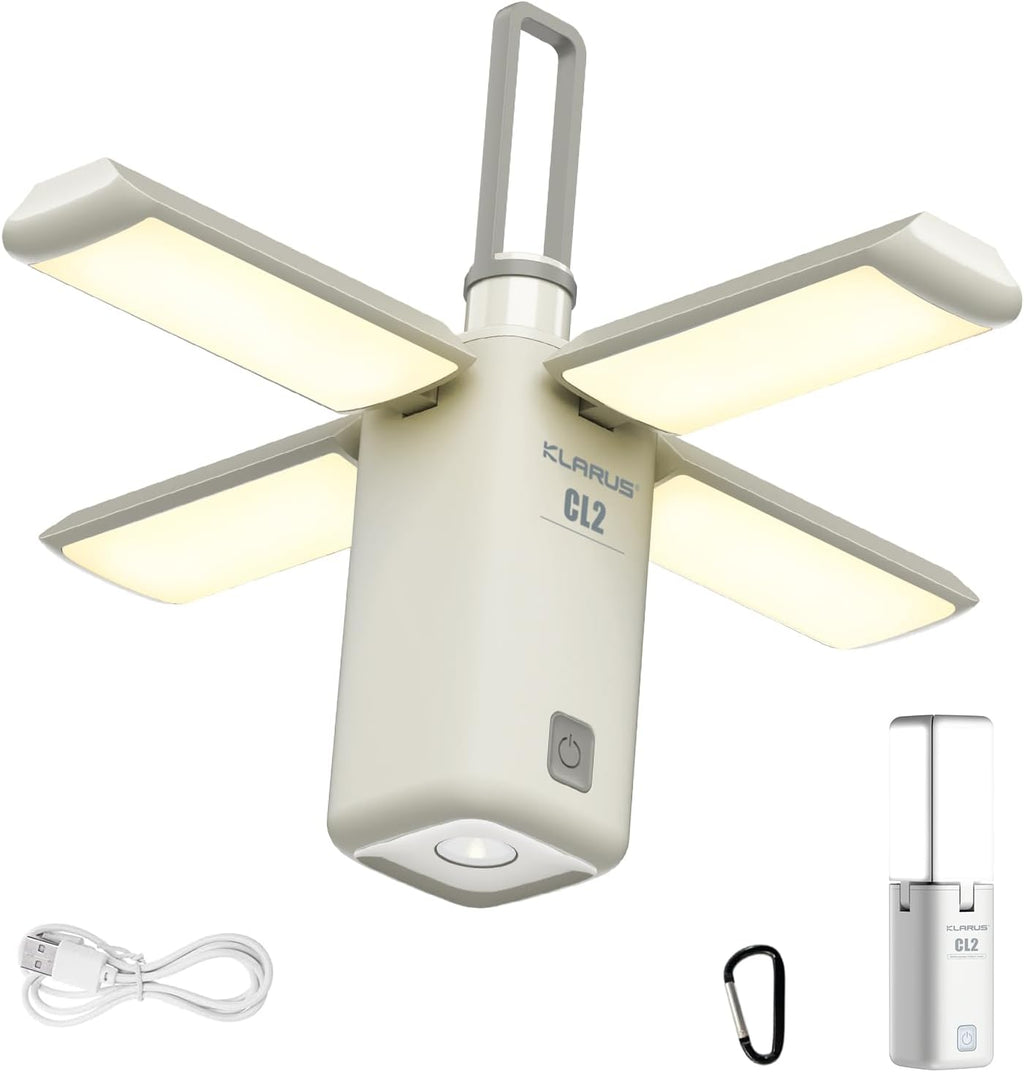 Klarus CL2 Campinglampe 750 Lumen, 10000 mAh wiederaufladbar, 8 Modi, IPX5
