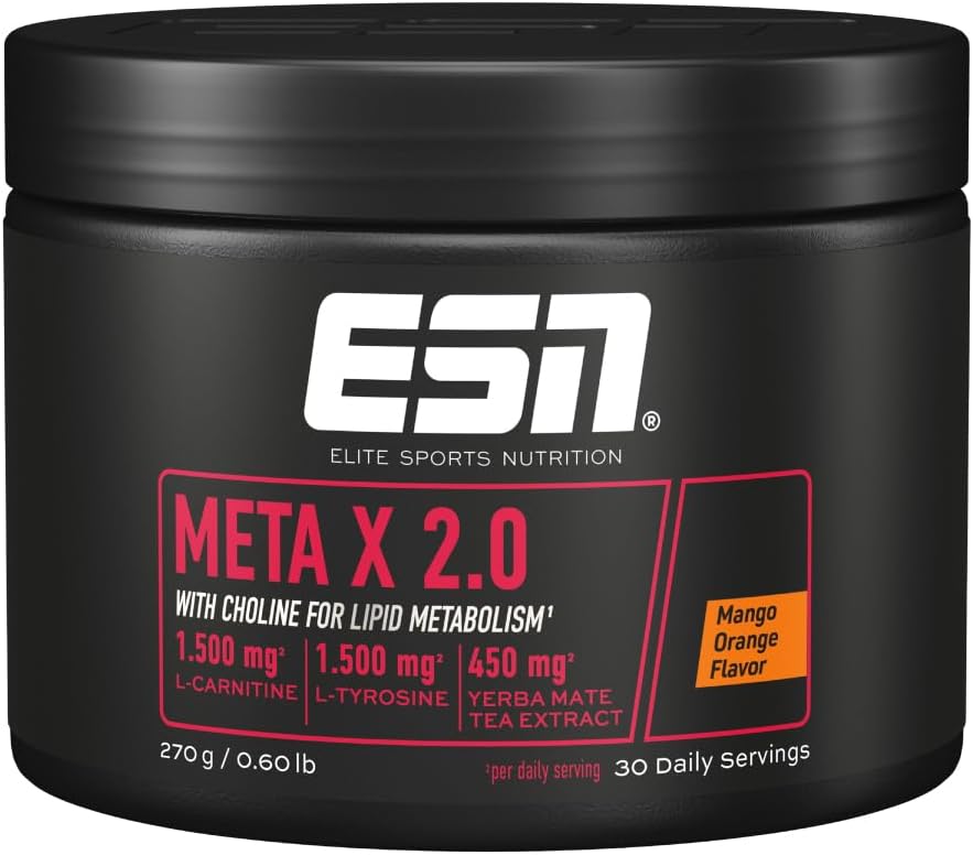 ESN Meta X 2.0 270 g Mango Orange mit Pflanzenextrakten Glycin Cholin