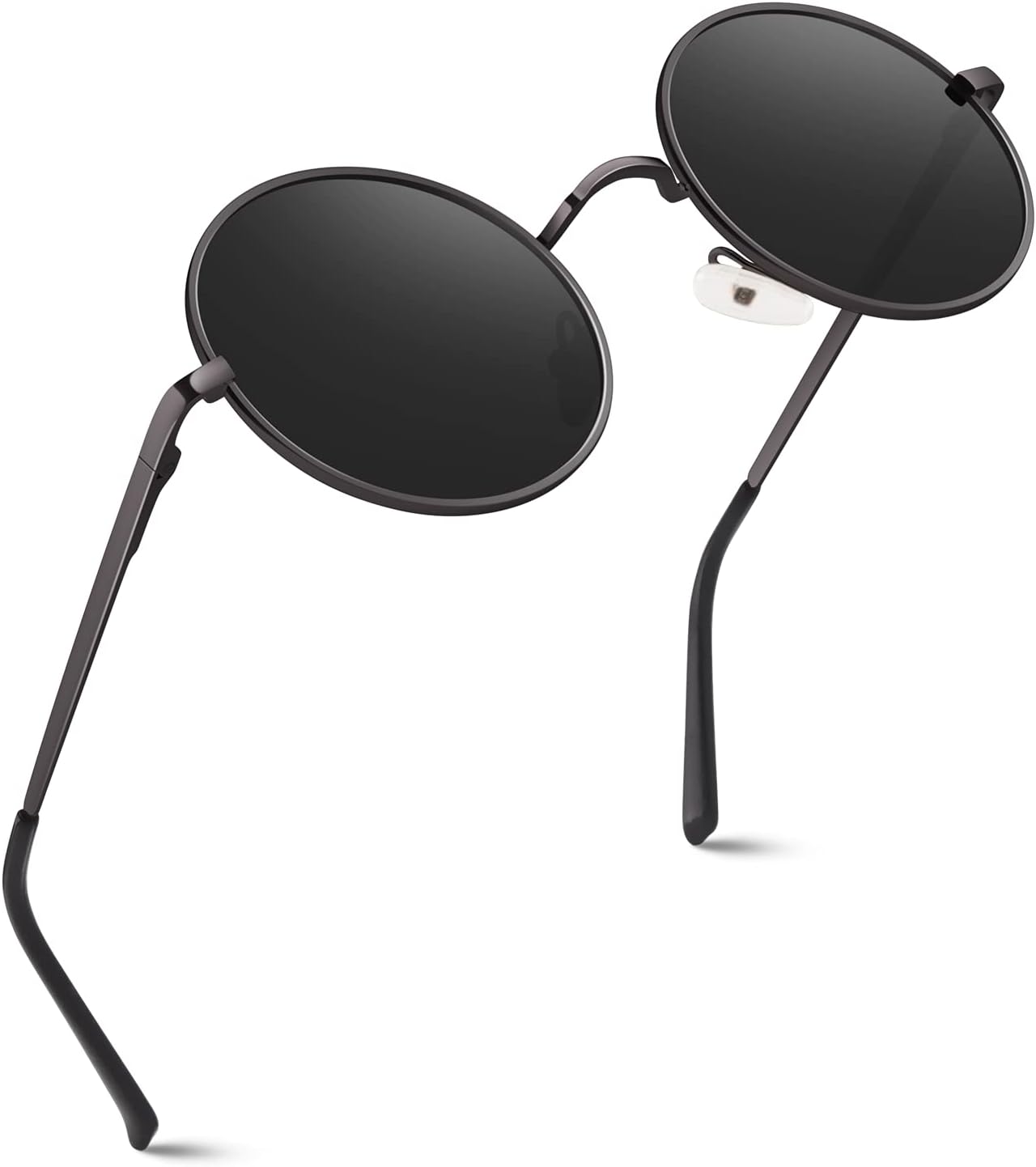 GQUEEN Polarisierte Retro Sonnenbrille rund UV400 Herren Damen MEZ1