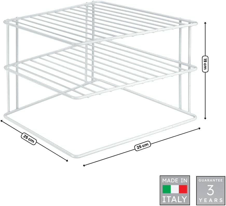 Eckschrank Organizer 2 Etagen Kuechenschrank Einsatz weiss 45cm-57cm