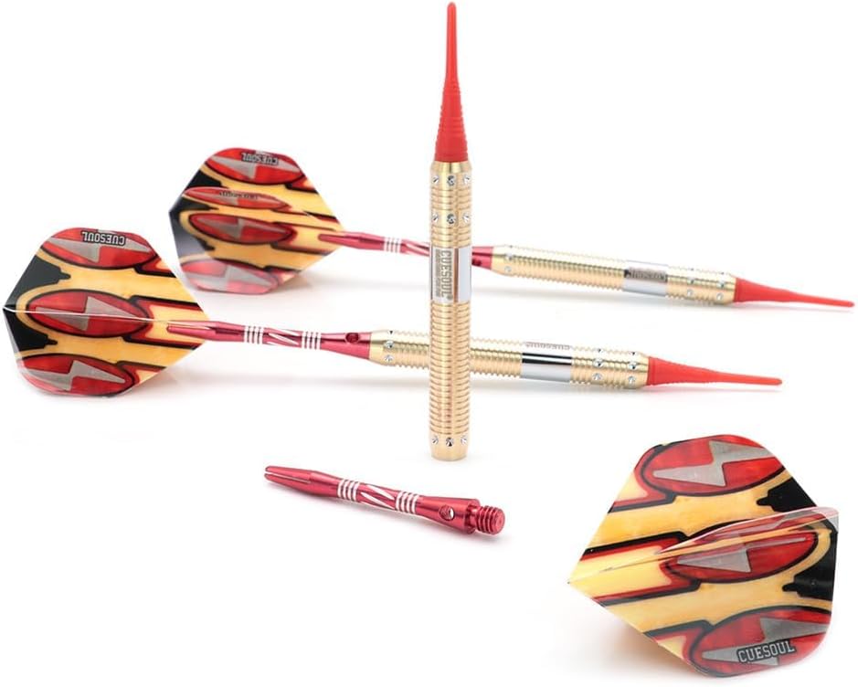 CUESOUL Softdarts Set mit Case fuer elektronisches Dartboard