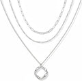 Layered Halsketten Set Damen 3 Stueck Silber 925 Gold beschichtet verstellbar
