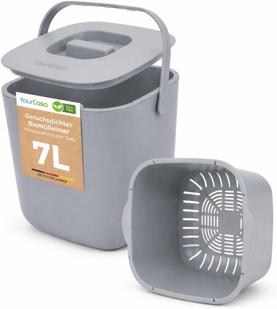 Komposteimer Kueche mit Deckel Biomuelleimer Geruchsdichter Behaelter