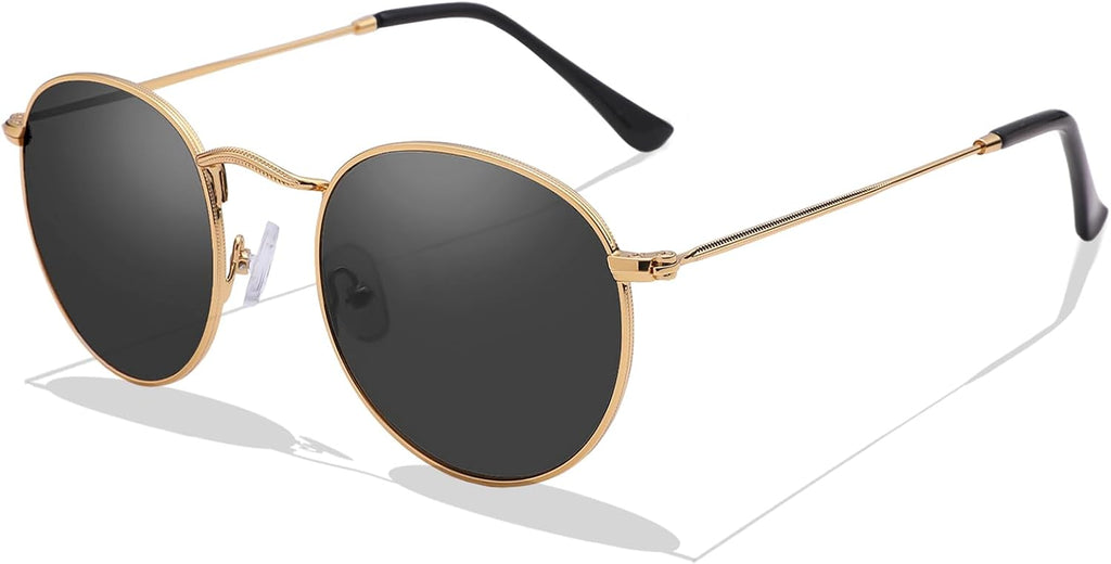 Retro Sonnenbrille rund UV400 polarisiert Herren Damen Vintage Unisex