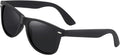 Polarisierte Sonnenbrille Herren Damen UV400 rechteckig schwarz mit Tasche