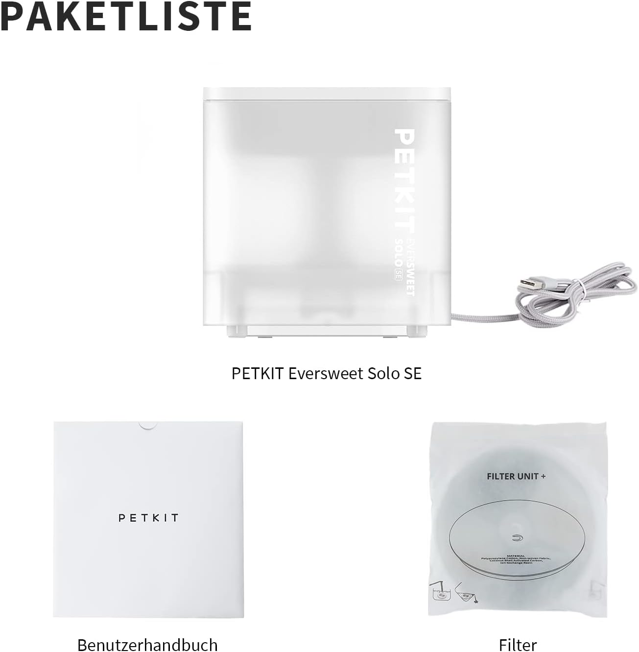 Petkit Cybertail Trinkbrunnen fuer Katzen Hunde leise 25 dB LED