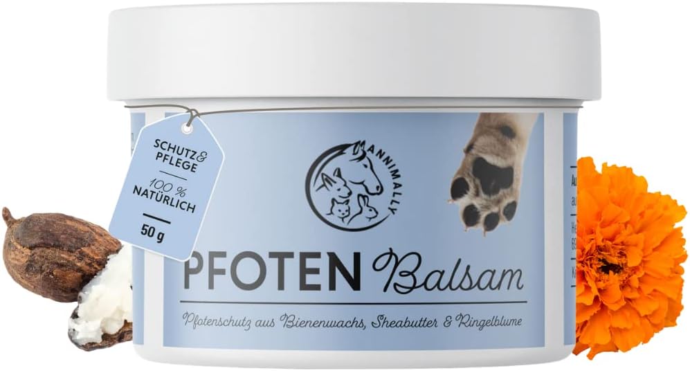 Annimally Pfotenbalsam 50g fuer Hund & Katze mit Bienenwachs, Sheabutter