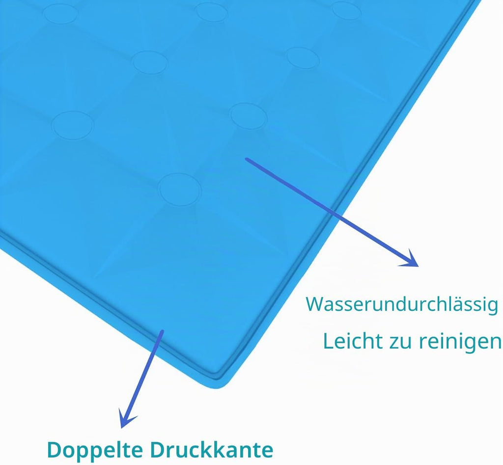 Gel-Kuehlmatte 170x? cm fuer Einzelbett Nachtschweiss Topper Kissen Strandmatte