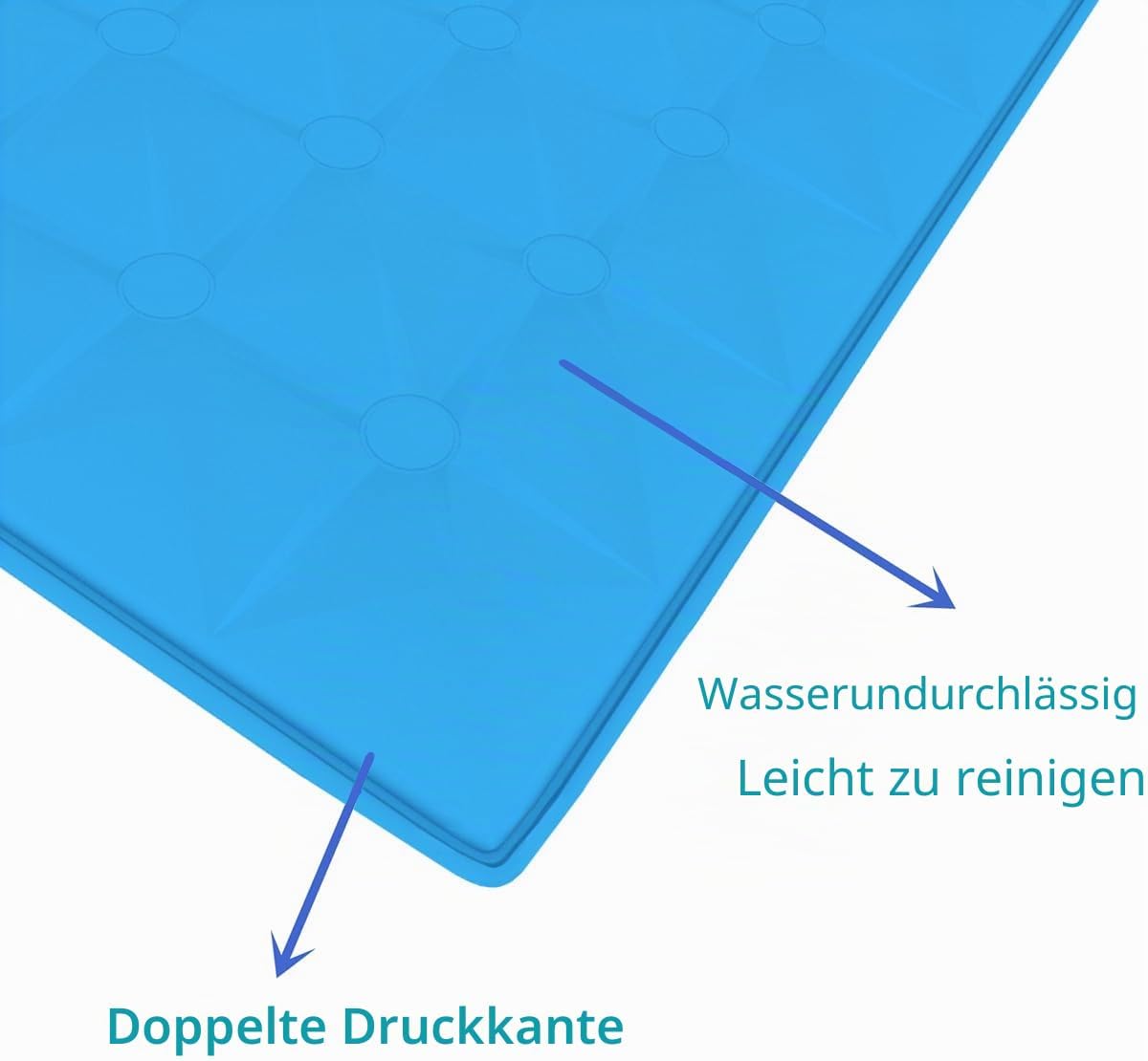 Gel-Kuehlmatte 170x? cm fuer Einzelbett Nachtschweiss Topper Kissen Strandmatte