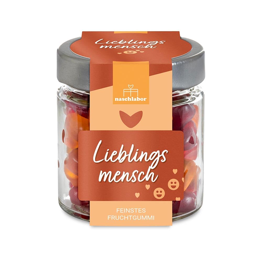 Fruchtgummi Geschenkglas Lieblingsmensch Valentinstag Mitbringsel