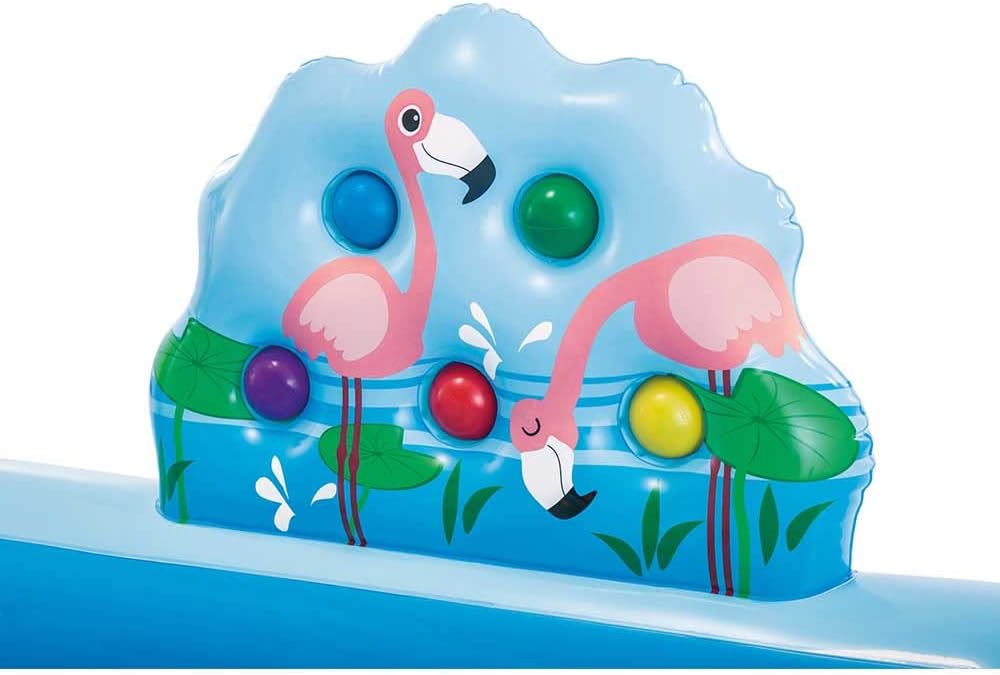 Intex Jungle Adventure Aufblasbares Kinderpool 244×198×71 cm mit Rutsche