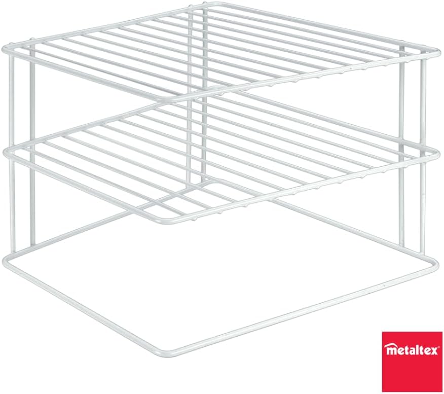 Eckschrank Organizer 2 Etagen Kuechenschrank Einsatz weiss 45cm-57cm