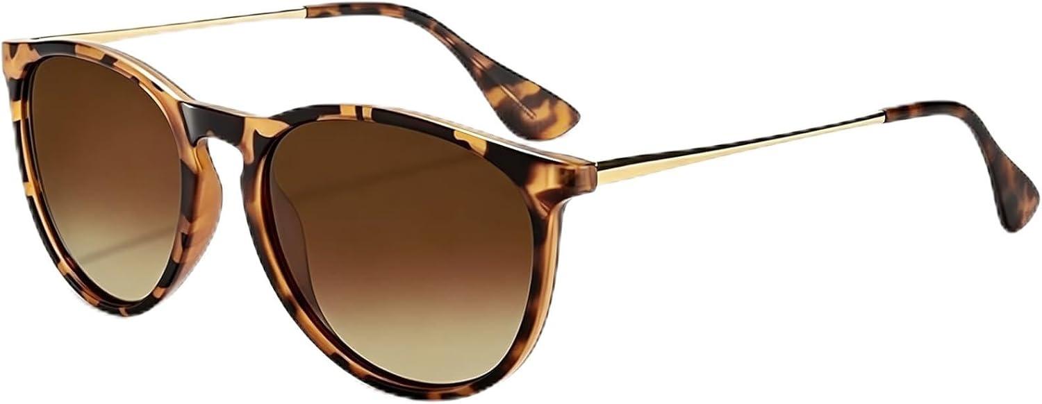 Charfia Polarisierte Sonnenbrille Damen und Herren rund UV-Schutz