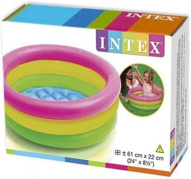 Intex Planschbecken 61 x 22 cm aufblasbar, 3 Ringe Kinderbecken