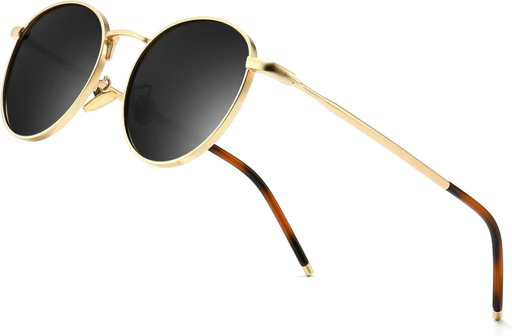 Sungait runde polarisierte Sonnenbrille Metallrahmen Retro unisex SGT059