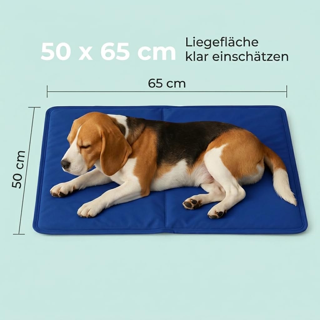 MIJOMA Kuehlmatte fuer Hunde und Katzen 45 cm Wassertropfen, 40cm-65cm