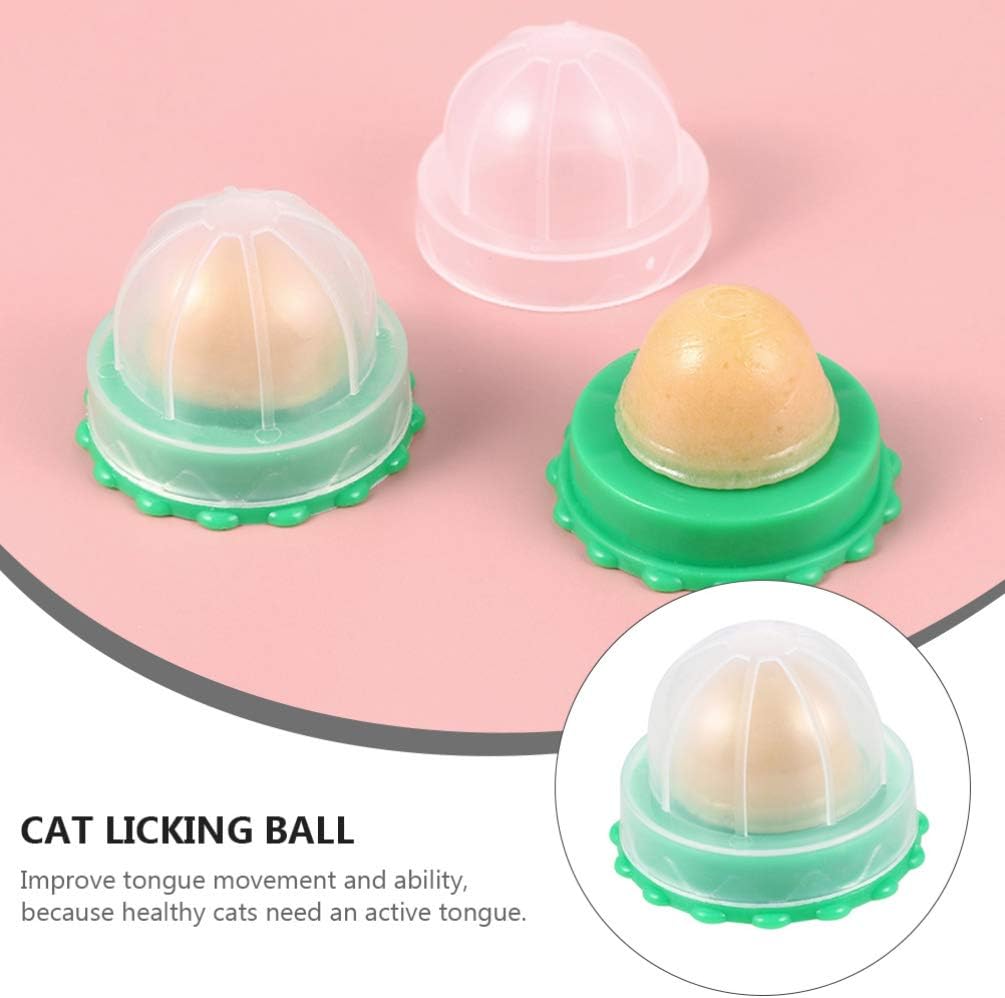 iplusmile Katzenleckerlis 10 Stueck Suessigkeiten Ball mit Katzenminze fuer Katzen