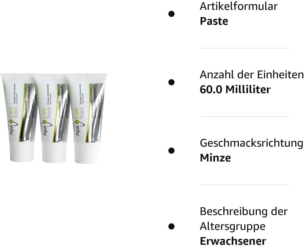 Apa Care Polish Zahnpolierpaste 3x25 ml gegen Verfaerbungen